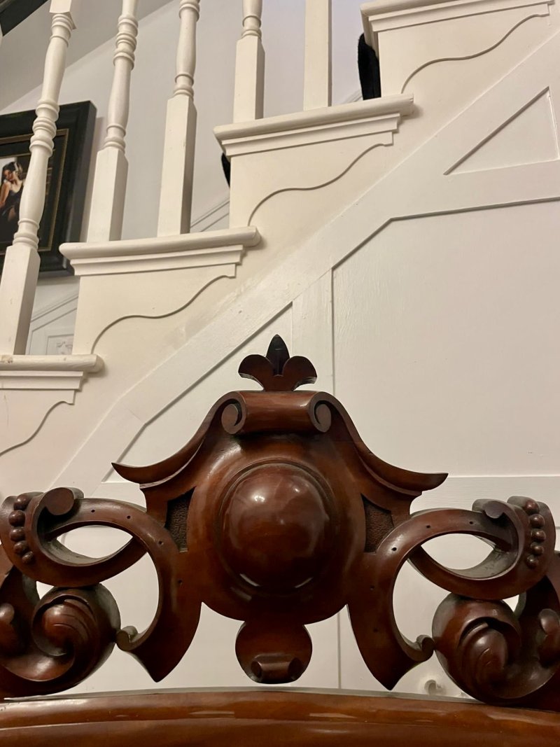 Outstanding Quality Antique Victorian Carved Mahogany Mirror Back Sideboard - Image 6